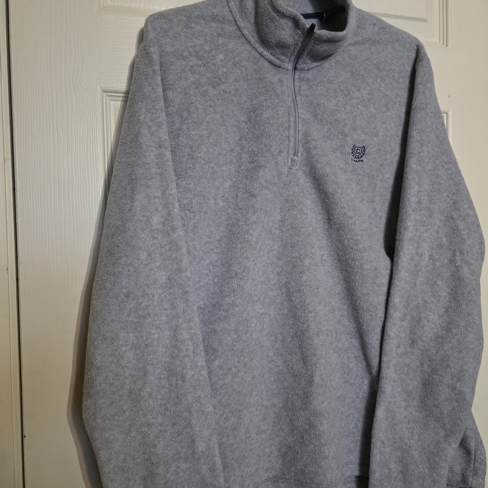 Chaps Men's Heather Gray Zip-Up Sweater
